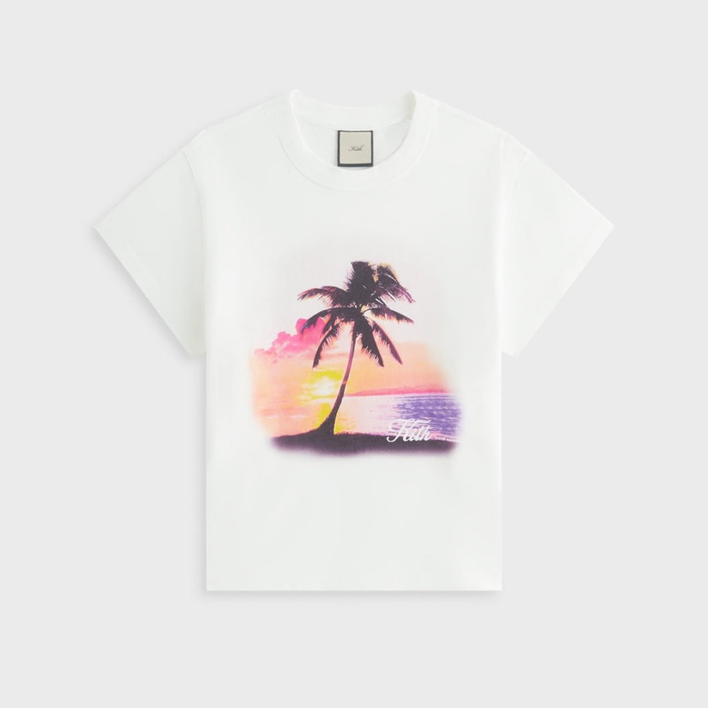 Kith Women Sunset Palm Mulberry Vintage Tee